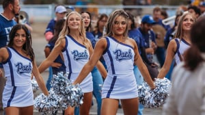 Photo of Nevada Cheer Performing at GSR Arena Groundbreaking Ceremony on Tuesday, September 30, 2025.
