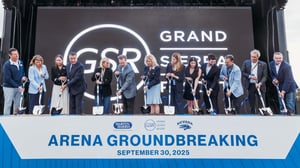 Photo of Principles Shovel Moment at GSR Arena Groundbreaking Ceremony on Tuesday, September 30, 2025.