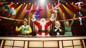 This holiday season show with text for the Santa's Top Talent.