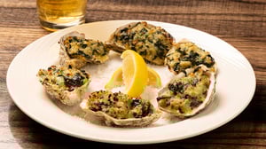 Plate of Baked Oysters