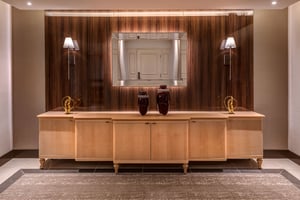 Photo of entry hallway in the Diplomat Suite at Grand Sierra Resort in Reno, Nevada.