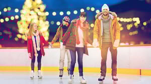 Photo of friends ice skating at Grand Sierra Resort.