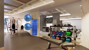 Rendered remodel for the 2026 Fitness Center, image 4.