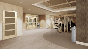 Rendered remodel for the 2026 Fitness Center, image 5.