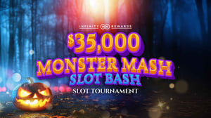 Halloween themed promotion for $35k Monster Mash Slot Bash tournament.