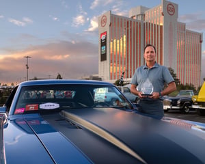 Photo of Cherry Show n Shine Best of Show Winner in front of Grand Sierra Resort in Reno, Nevada during Street Heat 2026.