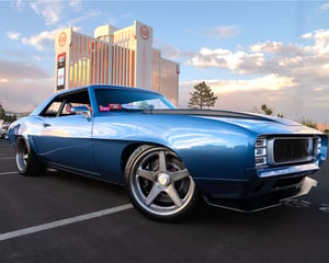 Photo of Cherry Show n Shine Best of Show Winning Car in front of Grand Sierra Resort in Reno, Nevada during Street Heat 2026.